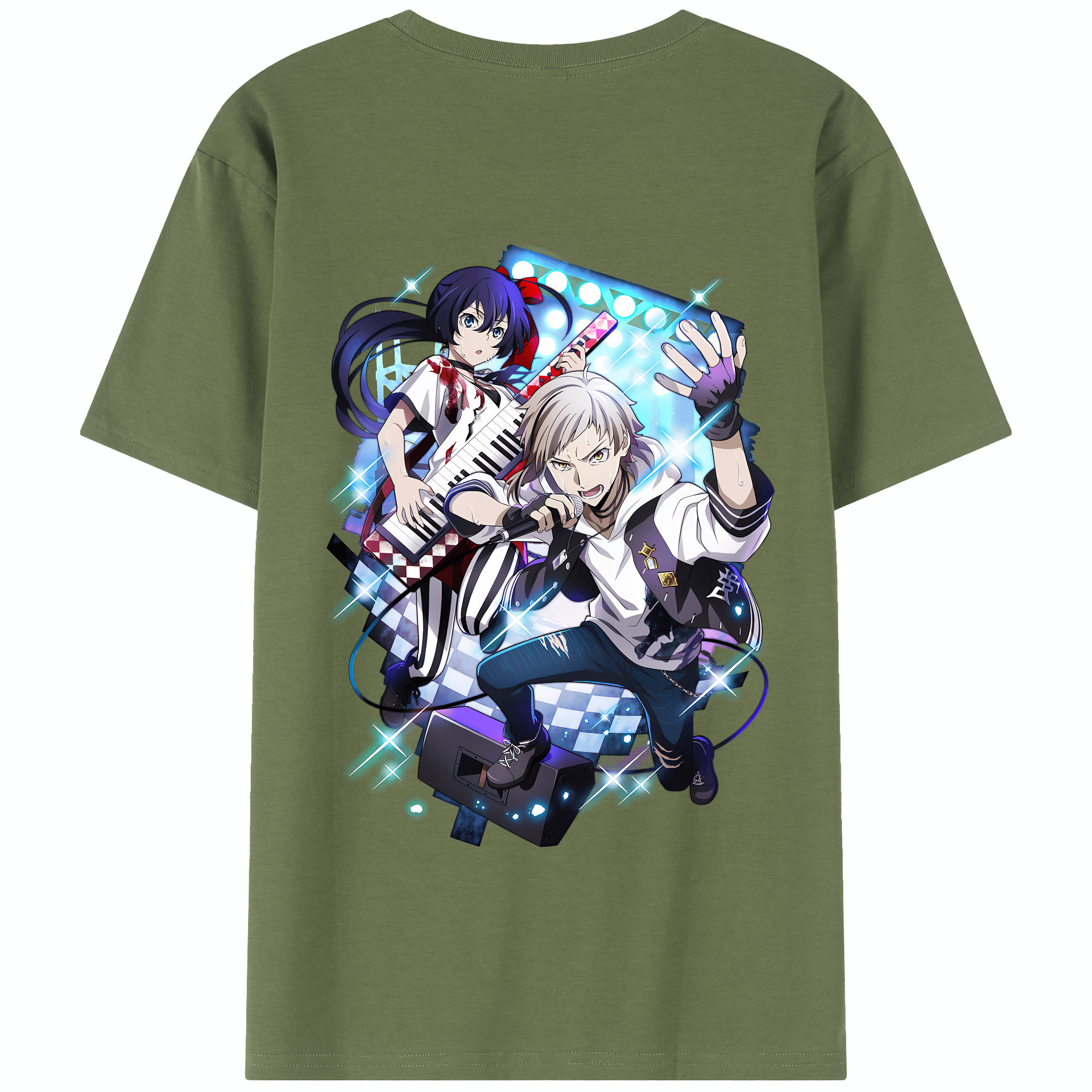 （画像用） 文豪ストレイドッグス Bungo Stray Dogs 綿100％半袖Tシャツ（背面プリント）